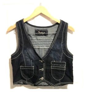 Amethyst denim jean vest
